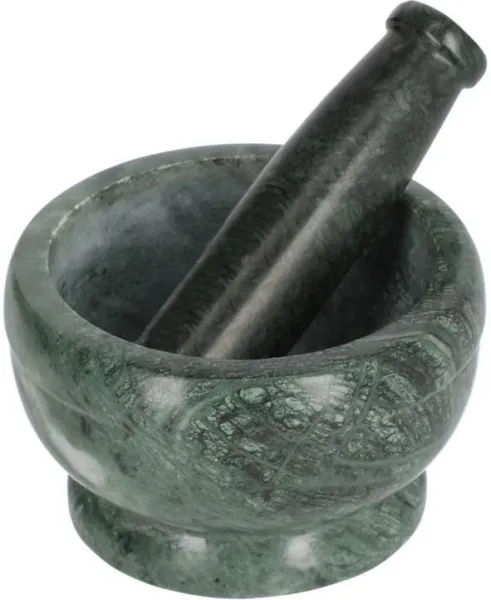 Cindea, Mortar, green, H8x13x13 cm, marble
